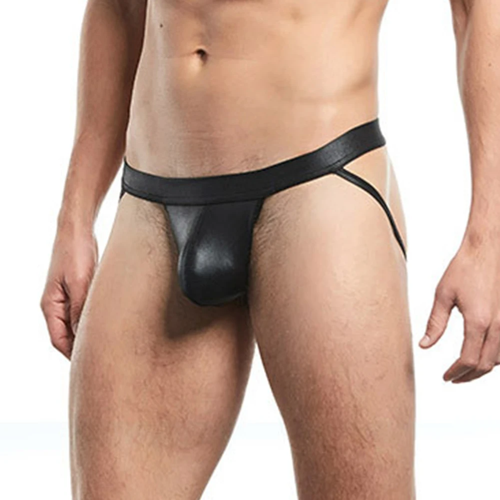 Sexy Men Faux Leather Thong Low Waist Crotchless Briefs Wet Look Pouch Underpants Elasticity Bikini Panties Erotic G-string
Sexy Men Faux Leather Thong Low Waist Crotchless Briefs Wet Look Pouch Underpants Elasticity Bikini Panties Erotic G-string