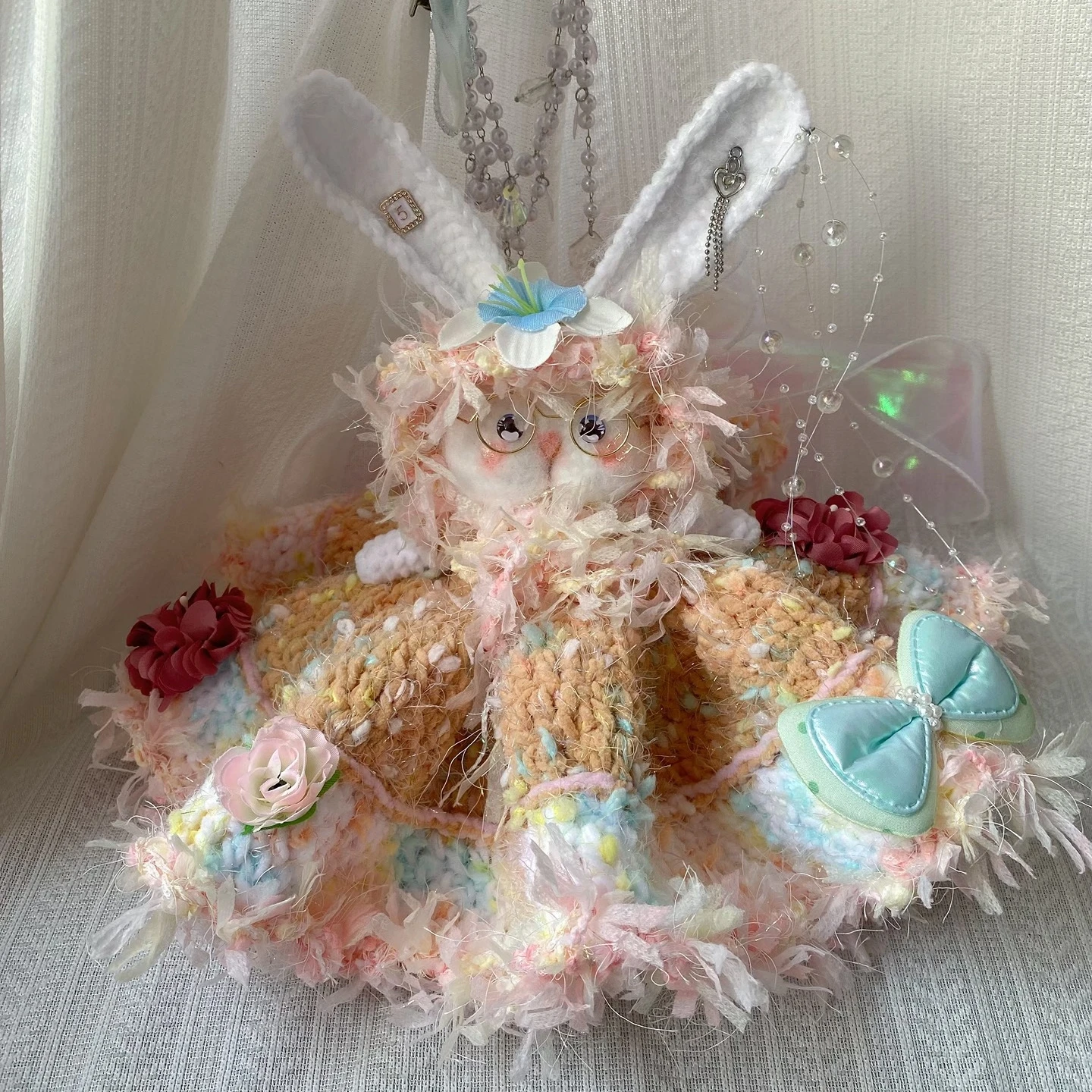 0082 Handmade Cute Lace Rabbit Bow Decorations for Home Festive Gift Idea Christmas Easter Wedding Party Accessories Gift
0082 Handmade Cute Lace Rabbit Bow Decorations for Home Festive Gift Idea Christmas Easter Wedding Party Accessories Gift