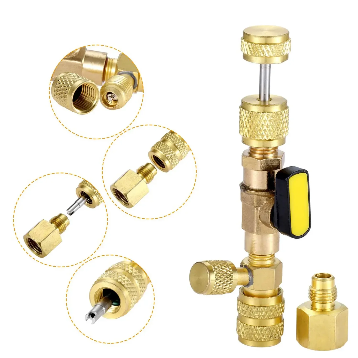 NEW Valve Core Remover/Installer with Dual Size SAE 1/4 & 5/16 Port Air Conditioning Line Repair Tools for HVAC R32 R410A
NEW Valve Core Remover/Installer with Dual Size SAE 1/4 & 5/16 Port Air Conditioning Line Repair Tools for HVAC R32 R410A