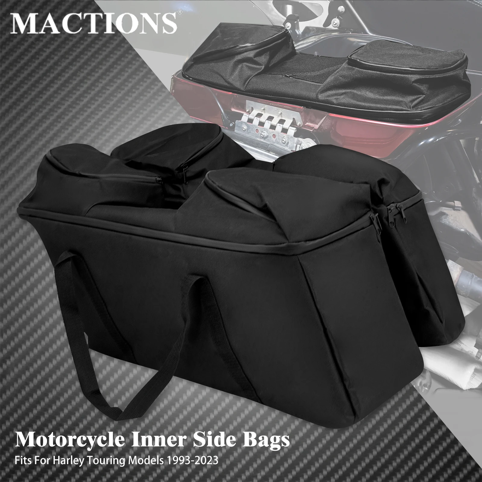 Motorcycle Saddlebag Luggage Soft Liner Tour Pack For Harley Touring Road King Electra Street Glide Ultra CVO Custom 1993-2023
Motorcycle Saddlebag Luggage Soft Liner Tour Pack For Harley Touring Road King Electra Street Glide Ultra CVO Custom 1993-2023
