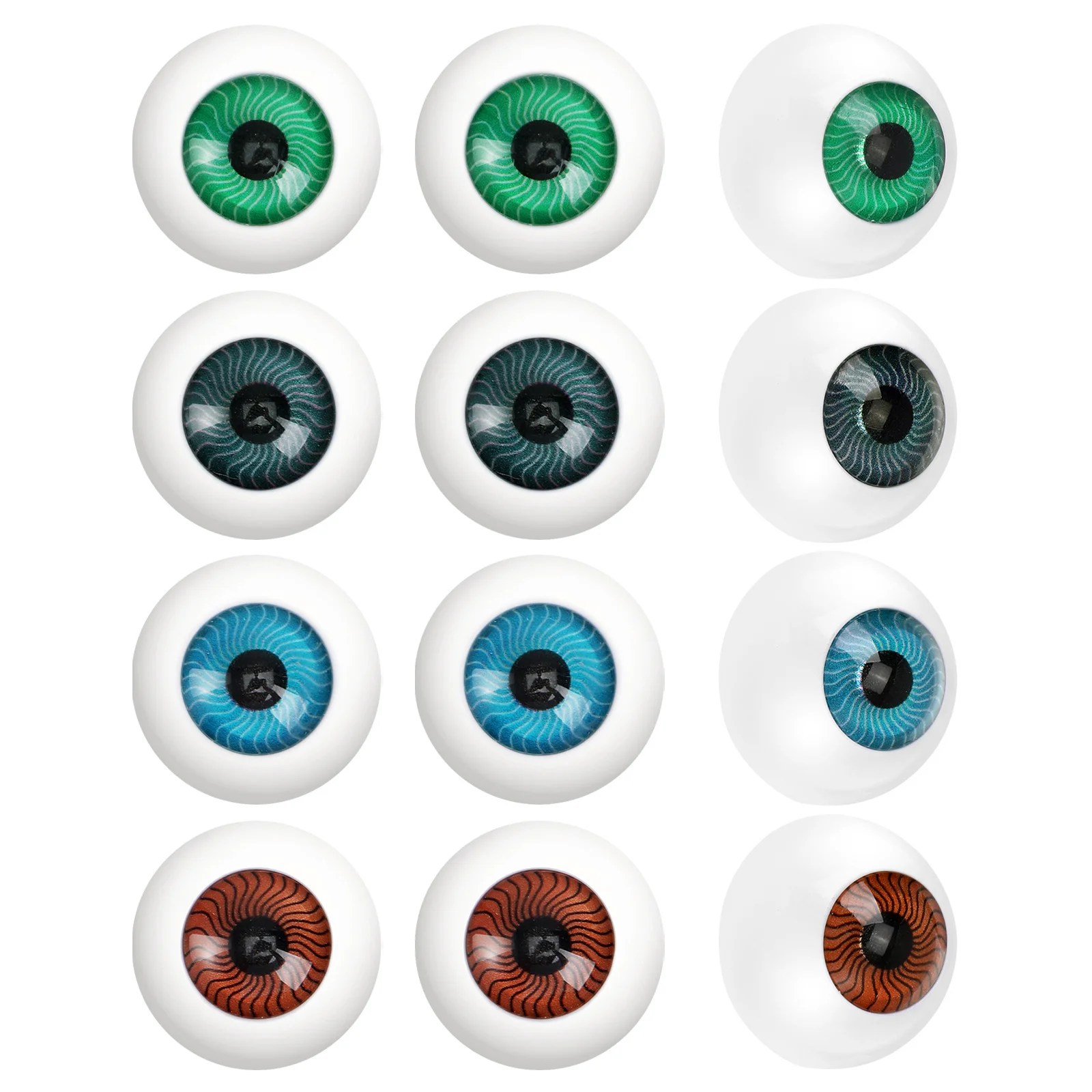 8pcs Hollow Eyeballs Props For Halloween Mask, Realistic Plastic Eye Balls Horror Costume Craft Kit, Brown Blue Green Gray Mix
8pcs Hollow Eyeballs Props For Halloween Mask, Realistic Plastic Eye Balls Horror Costume Craft Kit, Brown Blue Green Gray Mix