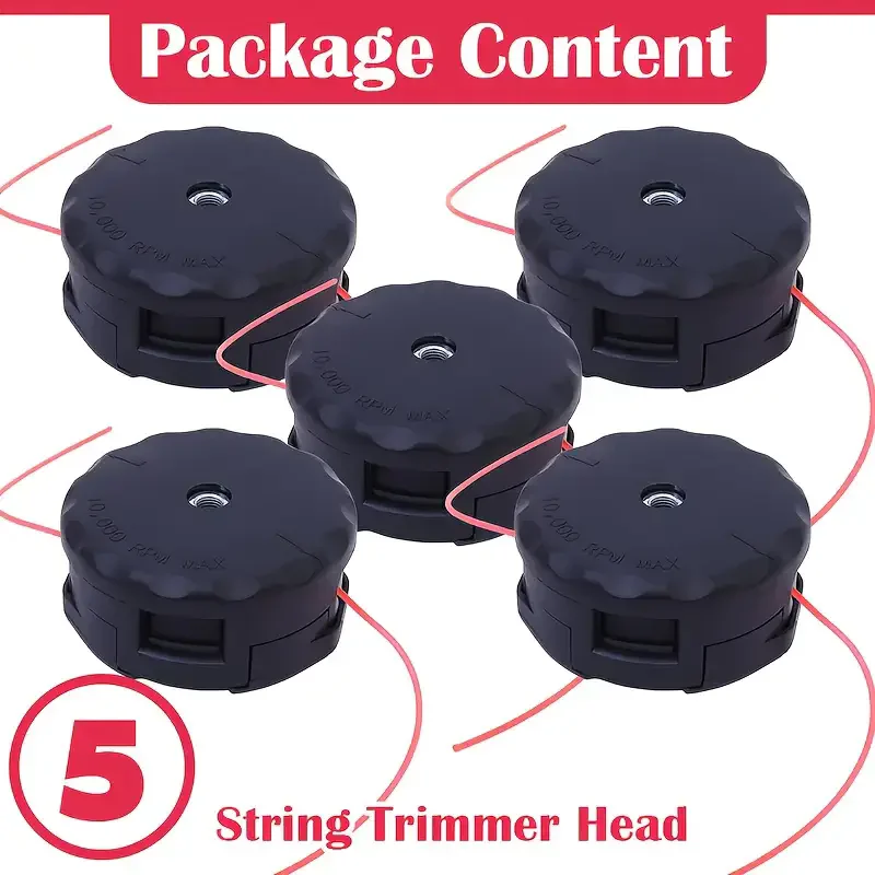 5pcs Heavy-Duty Strimmer Heads - Lawn Mower Accessories For Echo Speed-Feed 400 SRM-225 SRM-230 SRM-210 Grass Brush Cutter
5pcs Heavy-Duty Strimmer Heads - Lawn Mower Accessories For Echo Speed-Feed 400 SRM-225 SRM-230 SRM-210 Grass Brush Cutter