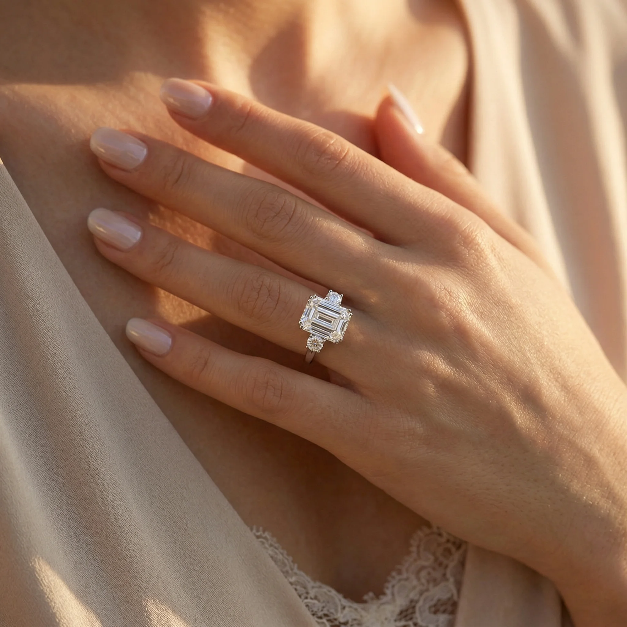 Кольцо с 3 камнями из муассанита изумрудной огранки 4CT, цвет D, VVS1, серебро S925, обручальное/помолвочное кольцо для женщин, изысканные ювелирные украшения, подарок для невесты
Кольцо с 3 камнями из муассанита изумрудной огранки 4CT, цвет D, VVS1, серебро S925, обручальное/помолвочное кольцо для женщин, изысканные ювелирные украшения, подарок для невесты