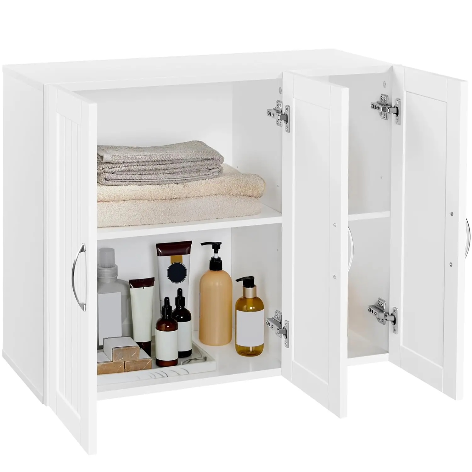 3 Door Wall Cabinet Adjustable Shelf Hanging Storage Cupboard Bathroom Kitchen Laundry Room White, Customized
3 Door Wall Cabinet Adjustable Shelf Hanging Storage Cupboard Bathroom Kitchen Laundry Room White, Customized
