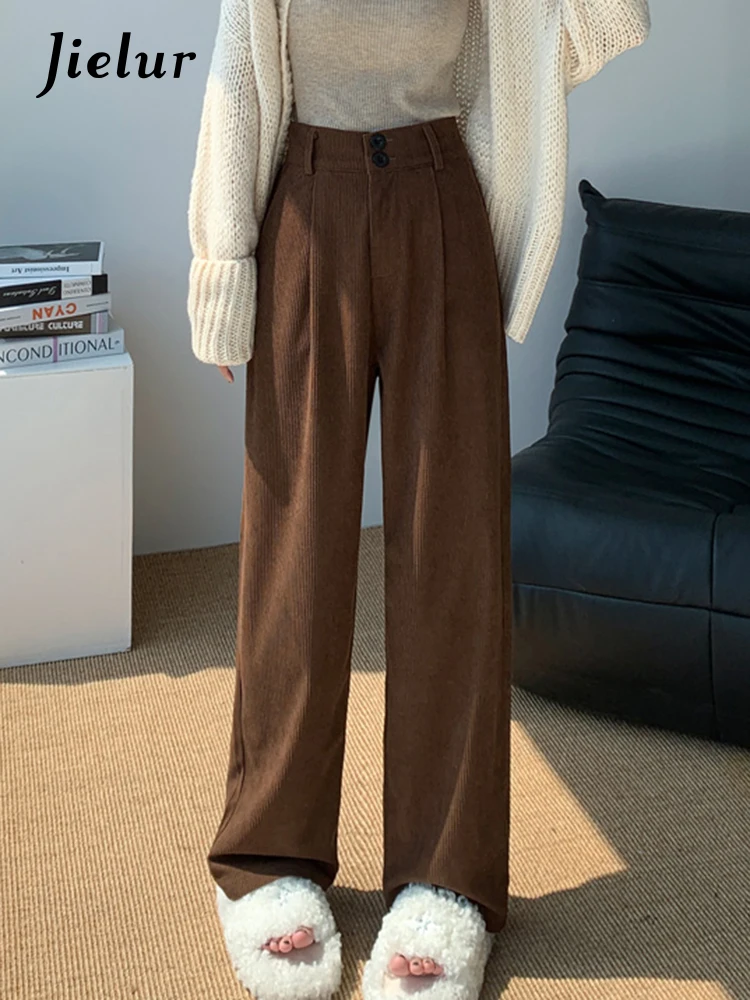 Jielur Coffee Casual Slim Fashion Female Wide Leg Pants Pure Color Loose Straight Y2k Chic Office Lady Simple Black Women Pants
Jielur Coffee Casual Slim Fashion Female Wide Leg Pants Pure Color Loose Straight Y2k Chic Office Lady Simple Black Women Pants