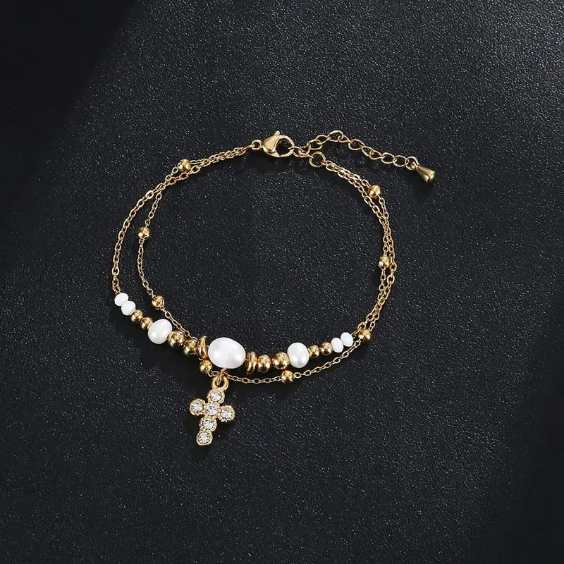 10Pieces Stainless Steel Full Diamond Cross Double Row Freshwater Pearl Handmade Fashion Jewelry Wholesale for Women
10Pieces Stainless Steel Full Diamond Cross Double Row Freshwater Pearl Handmade Fashion Jewelry Wholesale for Women