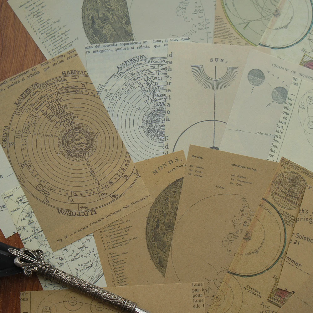 60 Sheet 2 Material Paper Ancient Scientist Manuscript about Moon Design Gift Tag Decoration Scrapbooking DIY Background Paper
60 Sheet 2 Material Paper Ancient Scientist Manuscript about Moon Design Gift Tag Decoration Scrapbooking DIY Background Paper