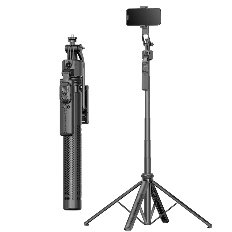 360° Rotation Telescopic With LED Bluetooth Selfie Stick Foldable Portable Tripod Portable Tripod