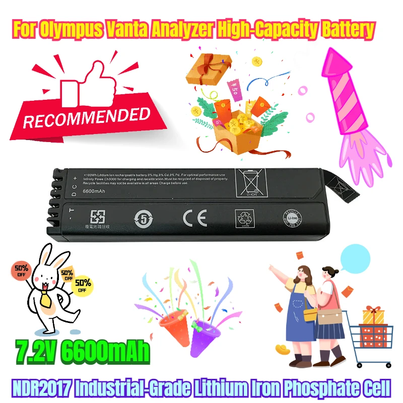 7.2V 6600mAh for Olympus Vanta Analyzer High-Capacity Battery NDR2017 Industrial-Grade Lithium Iron Phosphate Cell
7.2V 6600mAh for Olympus Vanta Analyzer High-Capacity Battery NDR2017 Industrial-Grade Lithium Iron Phosphate Cell