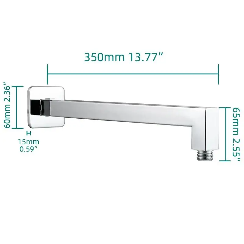 Ciencia 304 Stainless Steel Square Shower Arm G1/2 Bathroom for Head Shower Arm Rain Fixed Wall Mounted Shower
Ciencia 304 Stainless Steel Square Shower Arm G1/2 Bathroom for Head Shower Arm Rain Fixed Wall Mounted Shower