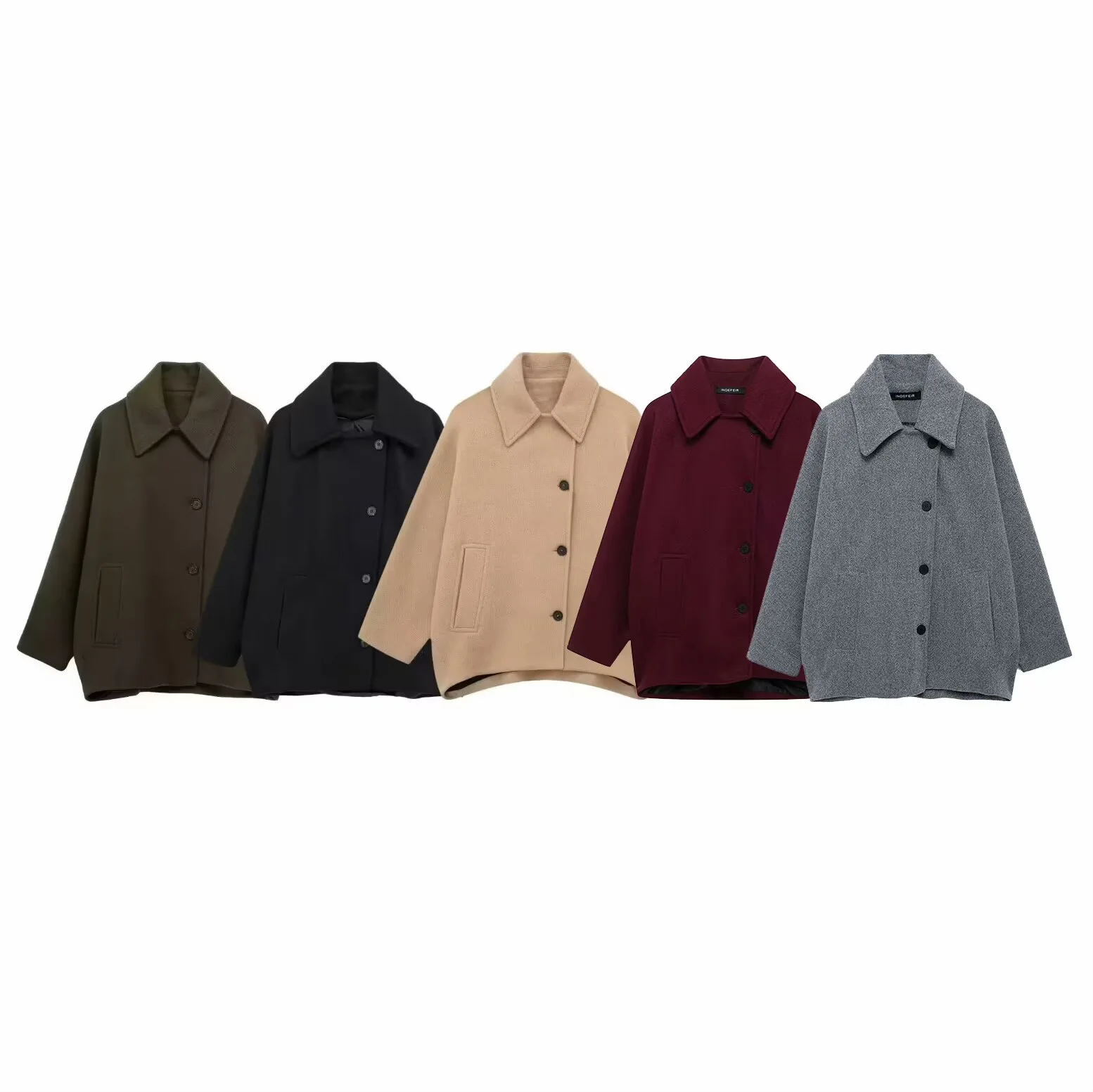 KIDCRKJ Women Spring Loose Woolen Jacket Single Button Notch Collar Female Outerwear Pure Color Polyester Fiber Lady Coat
KIDCRKJ Women Spring Loose Woolen Jacket Single Button Notch Collar Female Outerwear Pure Color Polyester Fiber Lady Coat