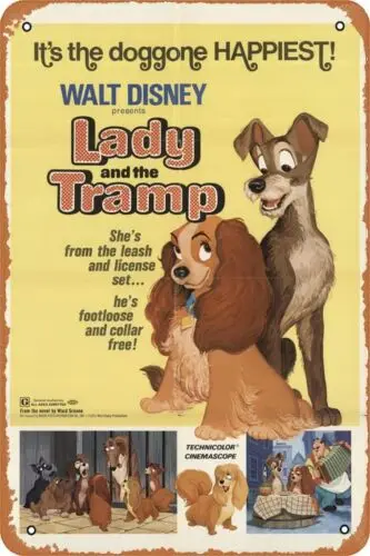 1k,Lady and the Tramp (1972) Decor Wall Sign Wall Decor for Office Retro Tin Sign
1k,Lady and the Tramp (1972) Decor Wall Sign Wall Decor for Office Retro Tin Sign