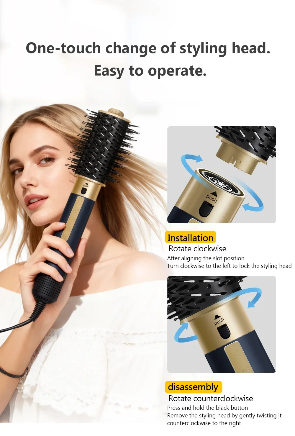 Bestseller Brushless Electric Hair Dryer Hot Air Comb Multi-functional Roll Straight Dual-purpose Hairstyle Fluffy Styling Comb
Bestseller Brushless Electric Hair Dryer Hot Air Comb Multi-functional Roll Straight Dual-purpose Hairstyle Fluffy Styling Comb