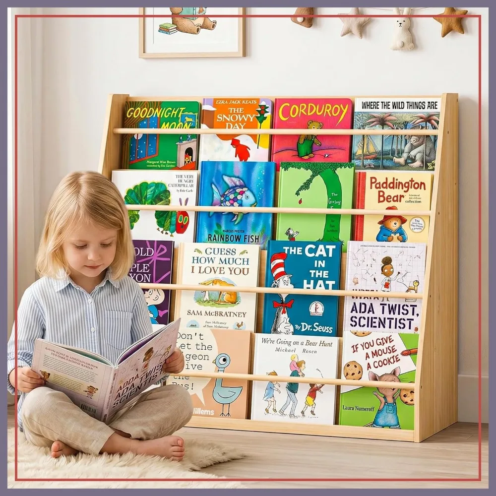 Scalloped 4-Tier Bookshelf, Stable Wooden Bookcase for Toddlers, Montessori Organizer Display for Kids Rooms, Playroom, Nursery, Classroom
Scalloped 4-Tier Bookshelf, Stable Wooden Bookcase for Toddlers, Montessori Organizer Display for Kids Rooms, Playroom, Nursery, Classroom