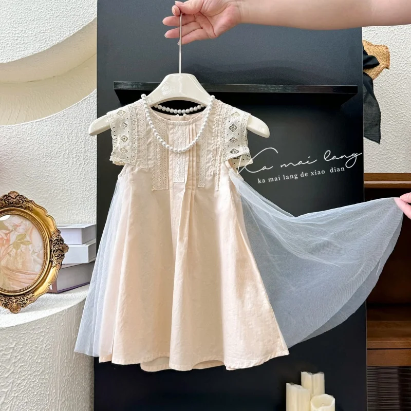 ZLXZ-Girls2024New Korean Girl Fashionable Stylish Mesh Stitching Large Skirt Sleeveless Lace Vest Dress
ZLXZ-Girls2024New Korean Girl Fashionable Stylish Mesh Stitching Large Skirt Sleeveless Lace Vest Dress
