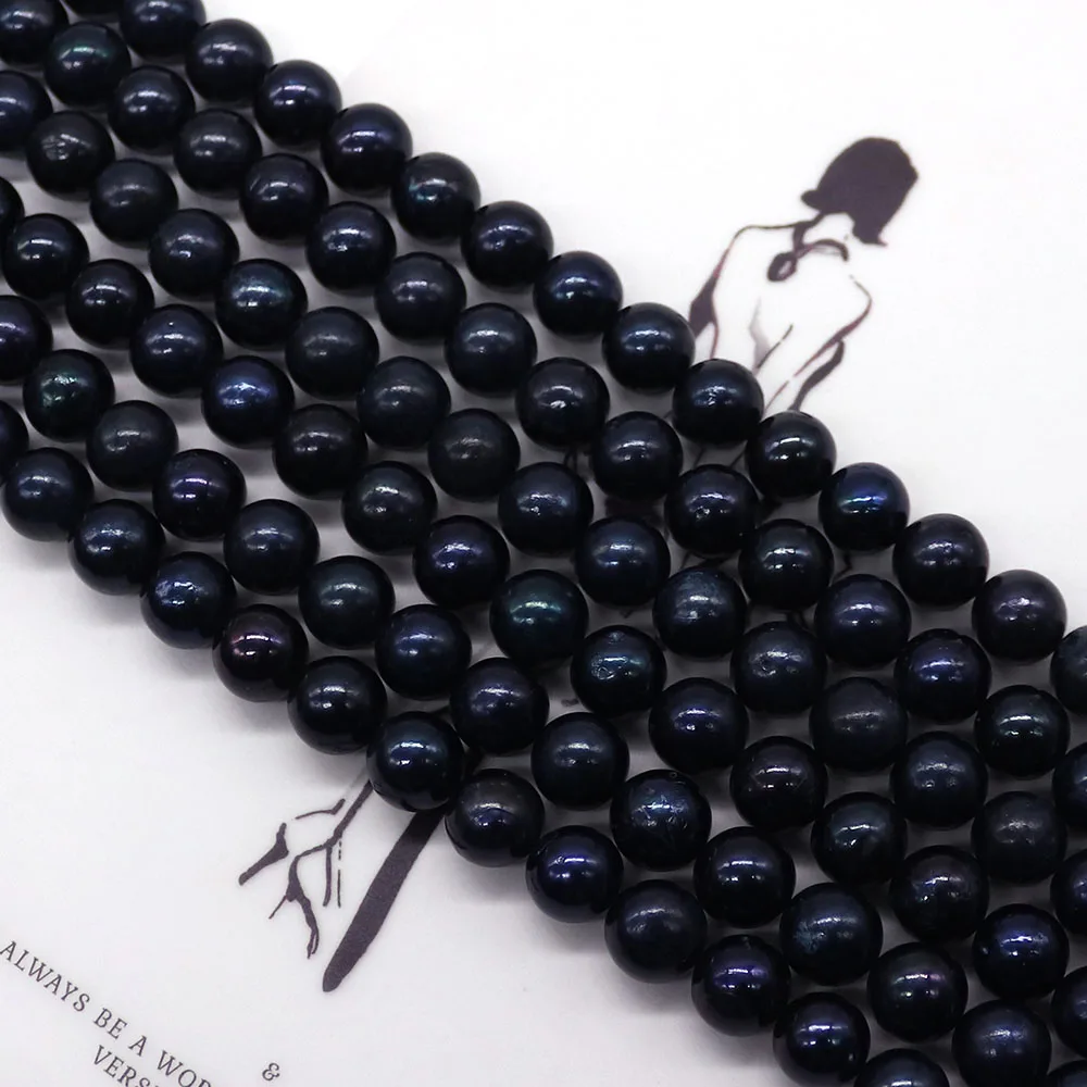 Natural Dyeing Freshwater Pearl Round Beads Black Straight Hole Loose Bead 1 Strand Handmade Necklace Bracelet Jewelry Accessory
Natural Dyeing Freshwater Pearl Round Beads Black Straight Hole Loose Bead 1 Strand Handmade Necklace Bracelet Jewelry Accessory