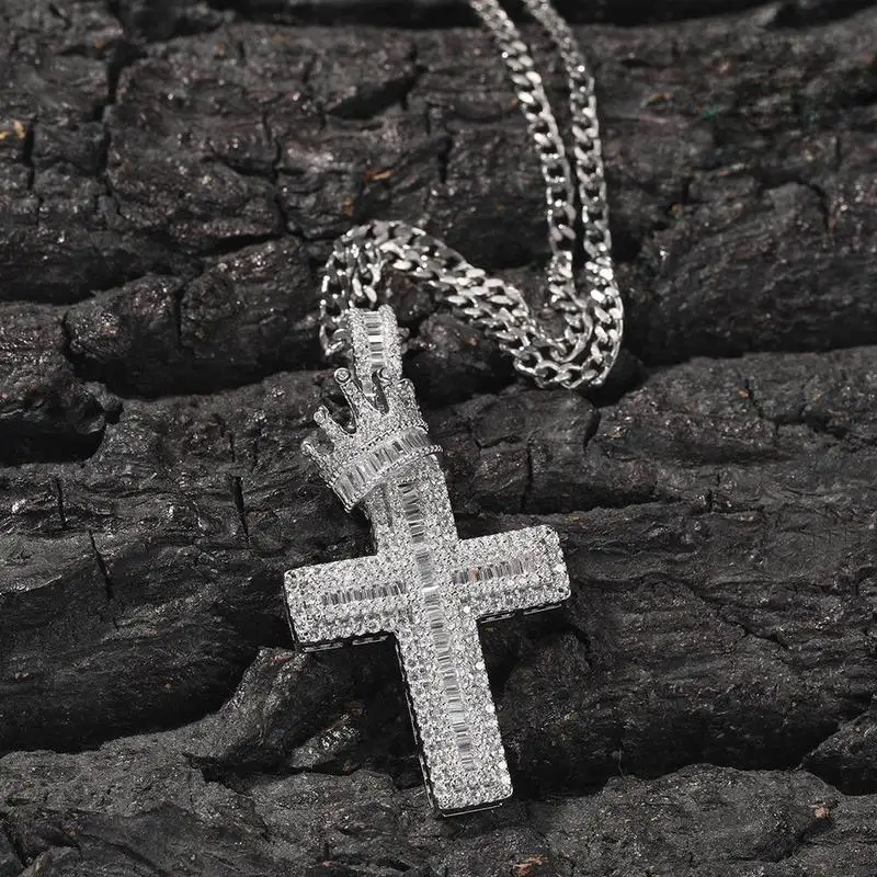 ICE HUE 3A+CZ Ice Crown High Quality Cross,3mm 24Inch Glamour Stainless Steel Necklace,Miami Hip Hop Jewelry,
ICE HUE 3A+CZ Ice Crown High Quality Cross,3mm 24Inch Glamour Stainless Steel Necklace,Miami Hip Hop Jewelry,