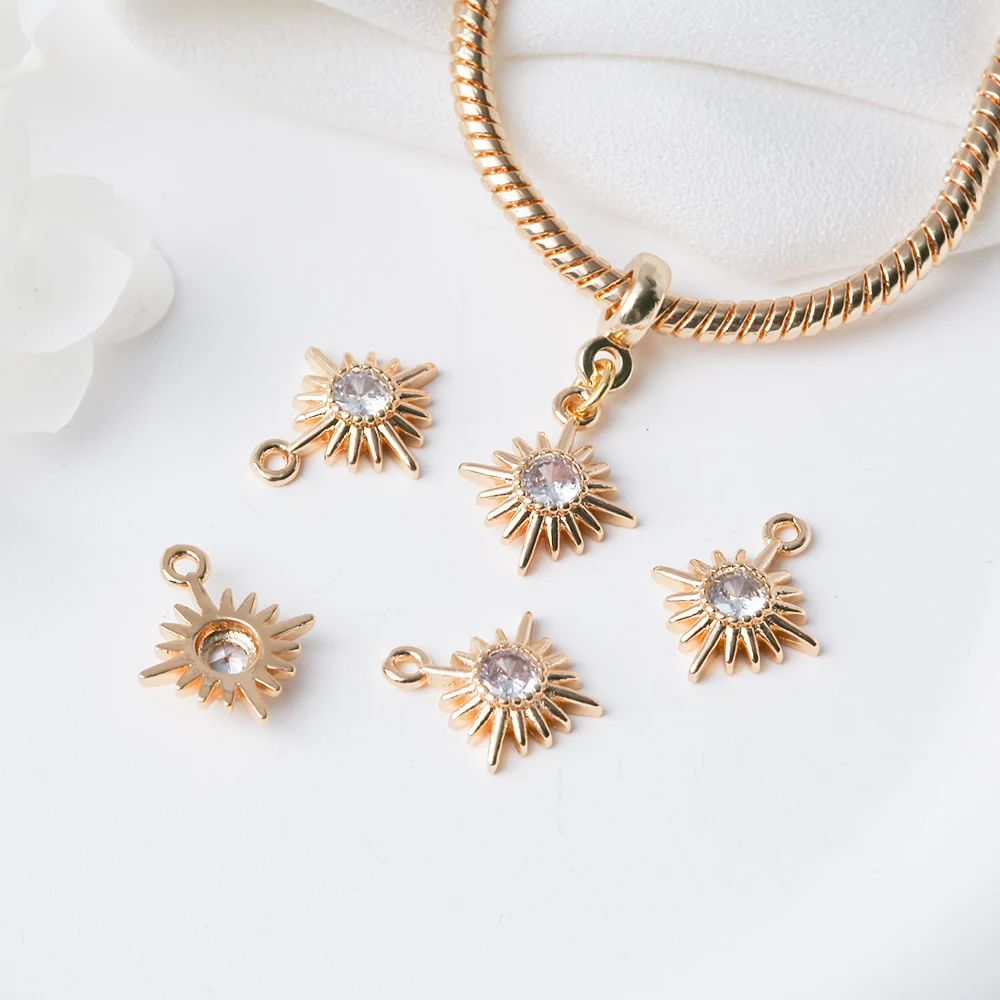 North Star Charm With Cubic Zirconia Brass Gold Plated Star Charm Pendants for Jewelry Necklace Bracelet Making Crafts
North Star Charm With Cubic Zirconia Brass Gold Plated Star Charm Pendants for Jewelry Necklace Bracelet Making Crafts