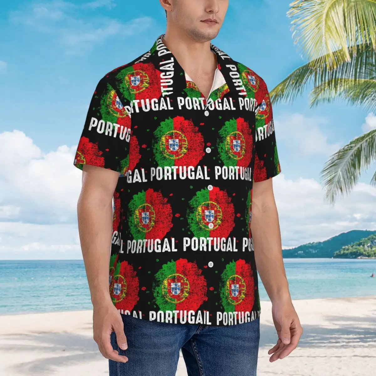 Flag Of Portugal Hawaiian Shirts Casual Men Short Sleeve Shirt for Summer Beach Men's Button Tops
Flag Of Portugal Hawaiian Shirts Casual Men Short Sleeve Shirt for Summer Beach Men's Button Tops