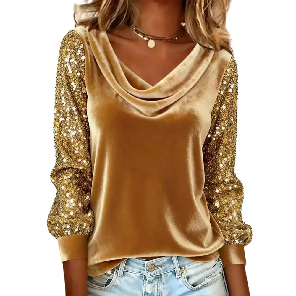 Velvet Sparkling Women Blouse Piled Collar Sequined Long Sleeves Velvet Texture Blouse Casual Tops Party Work Date Wear 80%
Velvet Sparkling Women Blouse Piled Collar Sequined Long Sleeves Velvet Texture Blouse Casual Tops Party Work Date Wear 80%
