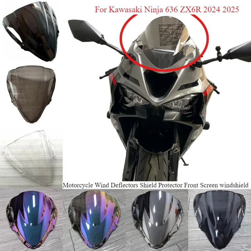 Motorcycle windshield Wind Deflectors Shield Protector Front Screen windshield For Kawasaki Ninja 636 ZX 6R ZX6R 2024 2025 2026
Motorcycle windshield Wind Deflectors Shield Protector Front Screen windshield For Kawasaki Ninja 636 ZX 6R ZX6R 2024 2025 2026