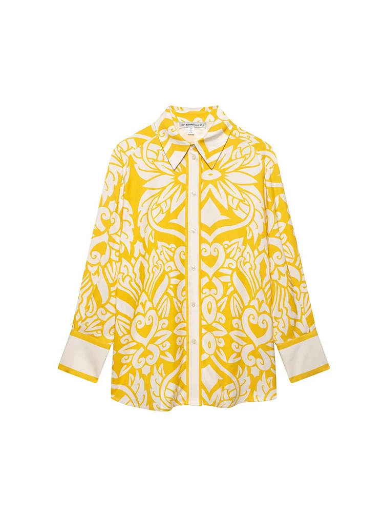 SIYANG Women Fashion Printed Single Breasted Blouse Vintage Lapel Neck Long Sleeves Female Chic Lady Shirts
SIYANG Women Fashion Printed Single Breasted Blouse Vintage Lapel Neck Long Sleeves Female Chic Lady Shirts