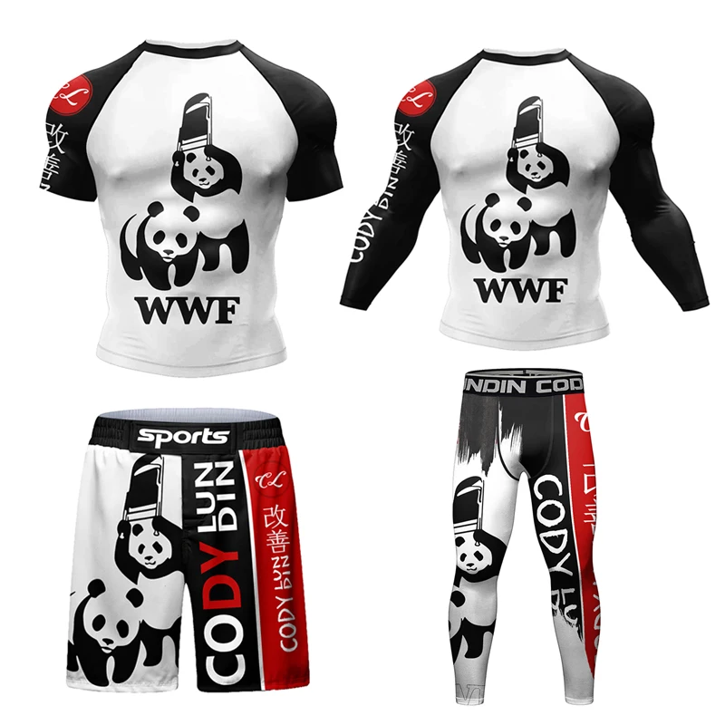 Rashguard MMA T-Shirt Set Men Compression Tights Muay Thai Shorts Fitness Sports Digital Printed Boxing Tracksuit Hero Jerseys
Rashguard MMA T-Shirt Set Men Compression Tights Muay Thai Shorts Fitness Sports Digital Printed Boxing Tracksuit Hero Jerseys
