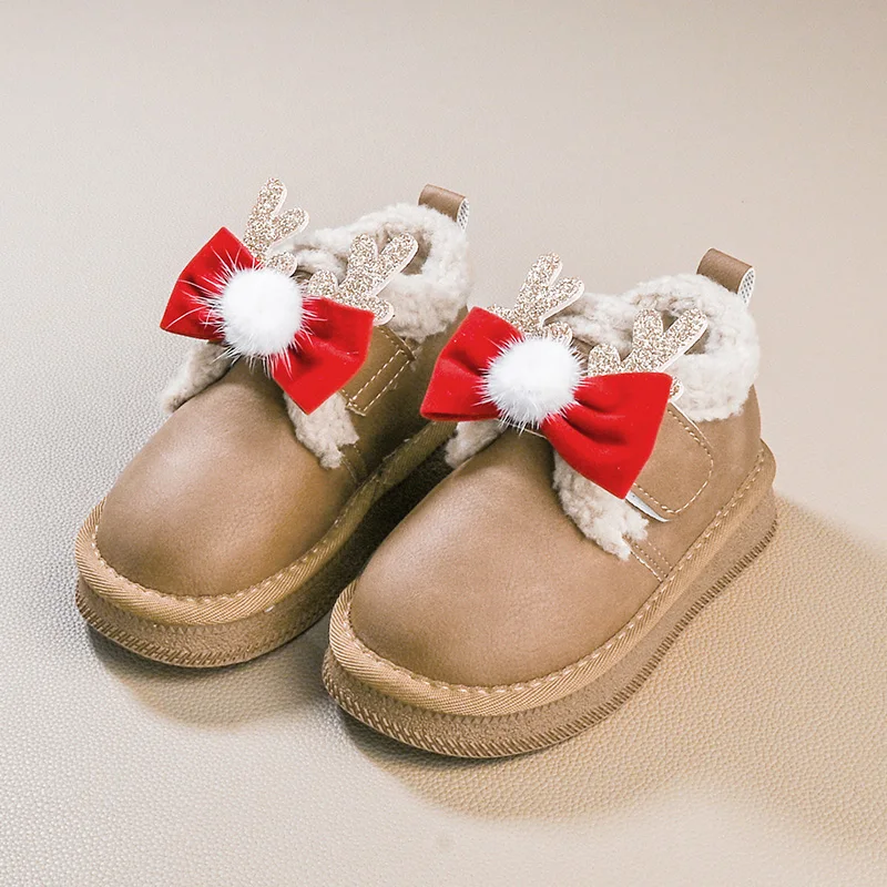 Winter Little Girls Cotton Shoes Christmas New Year Party Children Warm Causal Shoes Thick Bottom Cute Hairball Kids Plush Shoes
Winter Little Girls Cotton Shoes Christmas New Year Party Children Warm Causal Shoes Thick Bottom Cute Hairball Kids Plush Shoes