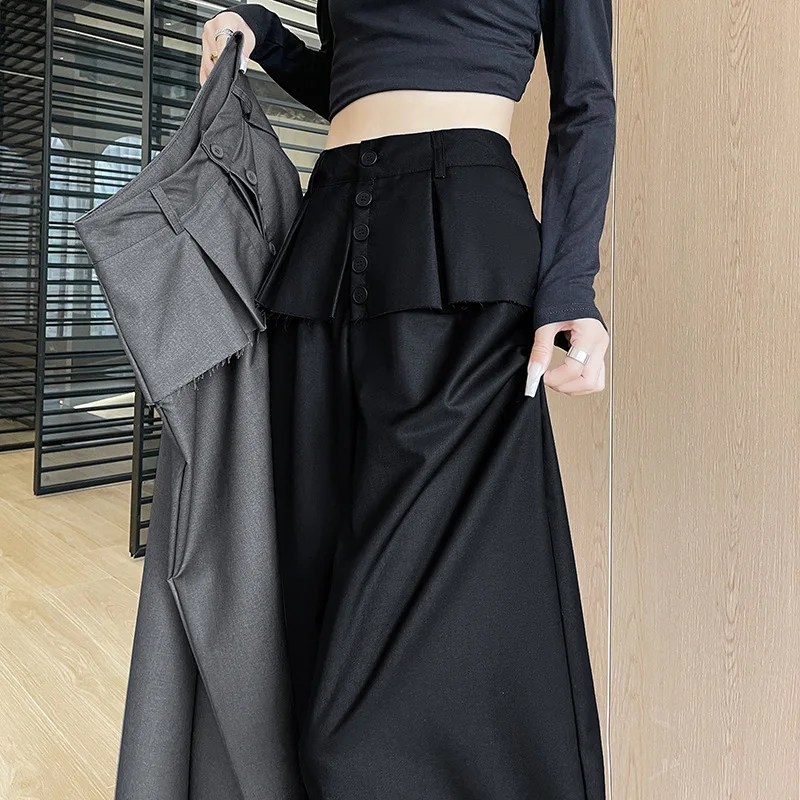 2026 New Spring Summer Women's Fake Two Piece Wide Leg Suit Pants Single Breasted Design Commute Slim Elegant Casual Trousers
2026 New Spring Summer Women's Fake Two Piece Wide Leg Suit Pants Single Breasted Design Commute Slim Elegant Casual Trousers