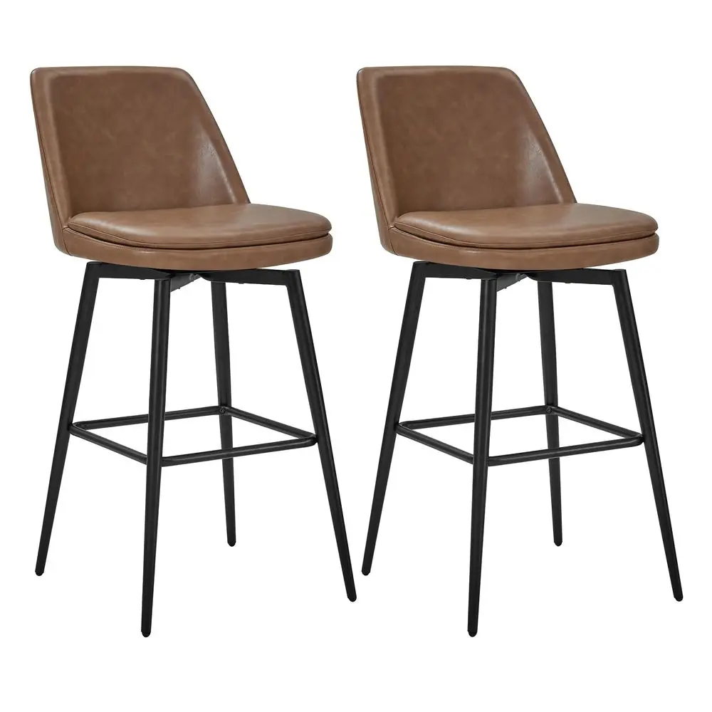 Swivel Bar Stools, 30.3 Counter Height Bar Stools Set of 2, FSC Certified holstered Modern Counter Stools, Metal Legs, Faux L
Swivel Bar Stools, 30.3 Counter Height Bar Stools Set of 2, FSC Certified holstered Modern Counter Stools, Metal Legs, Faux L
