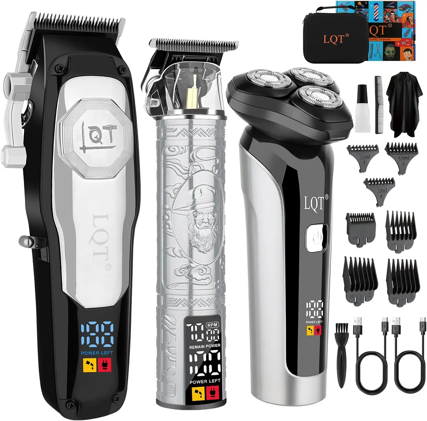 Men's Hair Clipper Kit with Precision Trimmer, Shaver & Travel Case - All Hair Types, Home & Professional Use
Men's Hair Clipper Kit with Precision Trimmer, Shaver & Travel Case - All Hair Types, Home & Professional Use