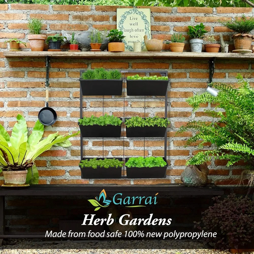 Vertical Garden Wall Planter. Ideal Indoor or Outdoor Container Gardening.Includes 6 Removable Pots and Wall Mounted Metal Frame
Vertical Garden Wall Planter. Ideal Indoor or Outdoor Container Gardening.Includes 6 Removable Pots and Wall Mounted Metal Frame