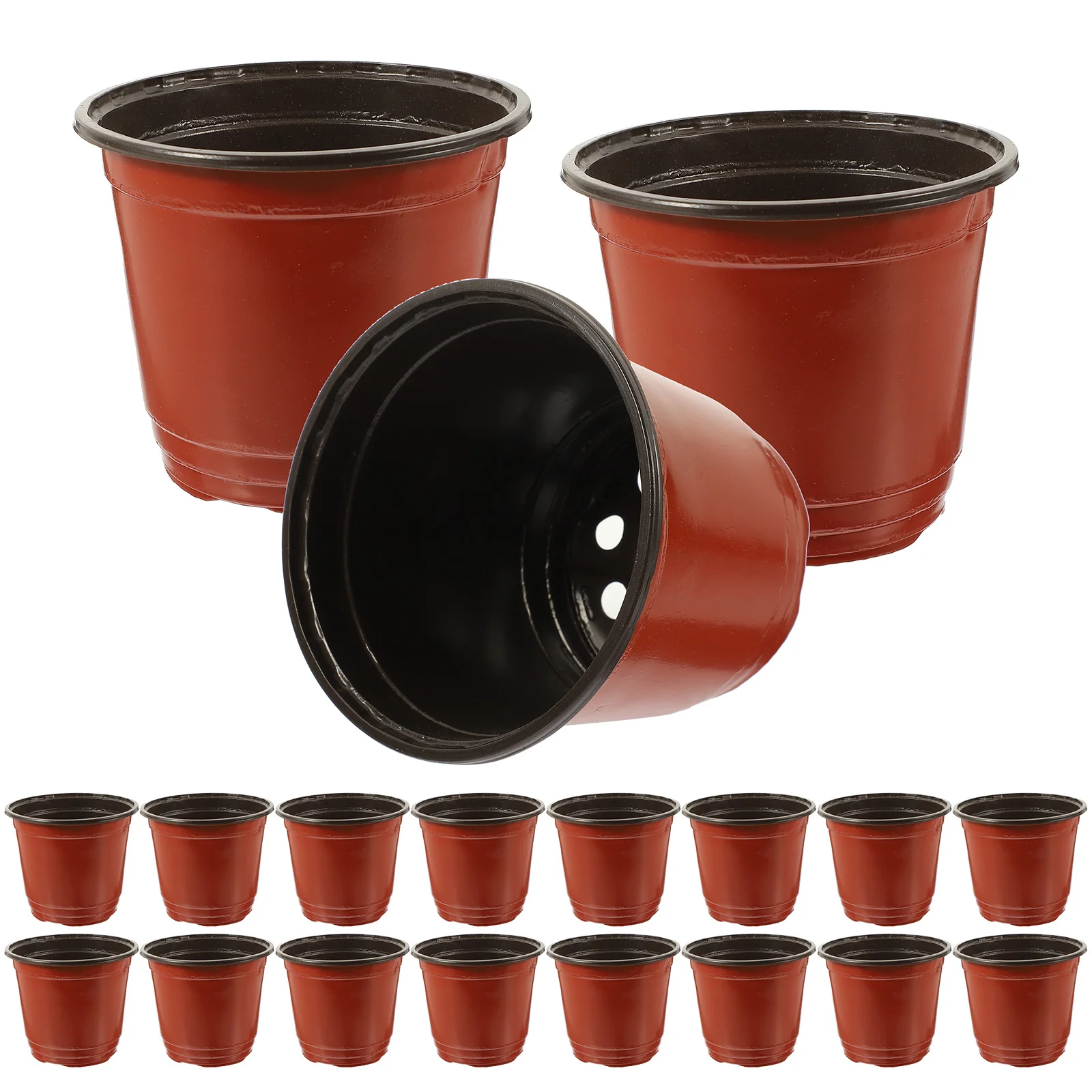 50pcs Plastic Flower Pots Small Succulents Pot with Drainage Holes Breathable Brown Desk Bookshelf Storage Gardening
50pcs Plastic Flower Pots Small Succulents Pot with Drainage Holes Breathable Brown Desk Bookshelf Storage Gardening