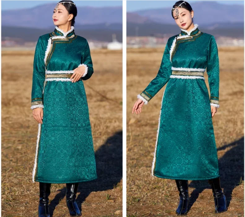 Winter Mongolian Clothing Women's Mongolian Robe Mongolian Wedding Traditional Clothing
Winter Mongolian Clothing Women's Mongolian Robe Mongolian Wedding Traditional Clothing