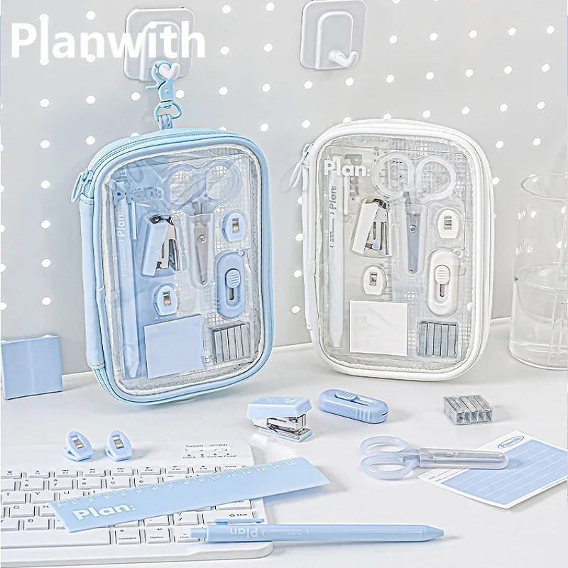 Planwith Kawaii 10pcs/Box Portable Tool Set Mini Student Stationary Simplicity Pen Ruler Stapler Scissors Knife School Supplies
Planwith Kawaii 10pcs/Box Portable Tool Set Mini Student Stationary Simplicity Pen Ruler Stapler Scissors Knife School Supplies