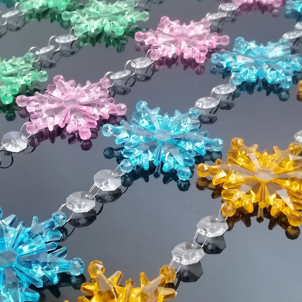 Camal 1Strand Snowflower Bead Garland Acrylic Crystal 74mm Chandelier Chain Ornament Wedding Centerpiece Curtain Christmas Decor
Camal 1Strand Snowflower Bead Garland Acrylic Crystal 74mm Chandelier Chain Ornament Wedding Centerpiece Curtain Christmas Decor