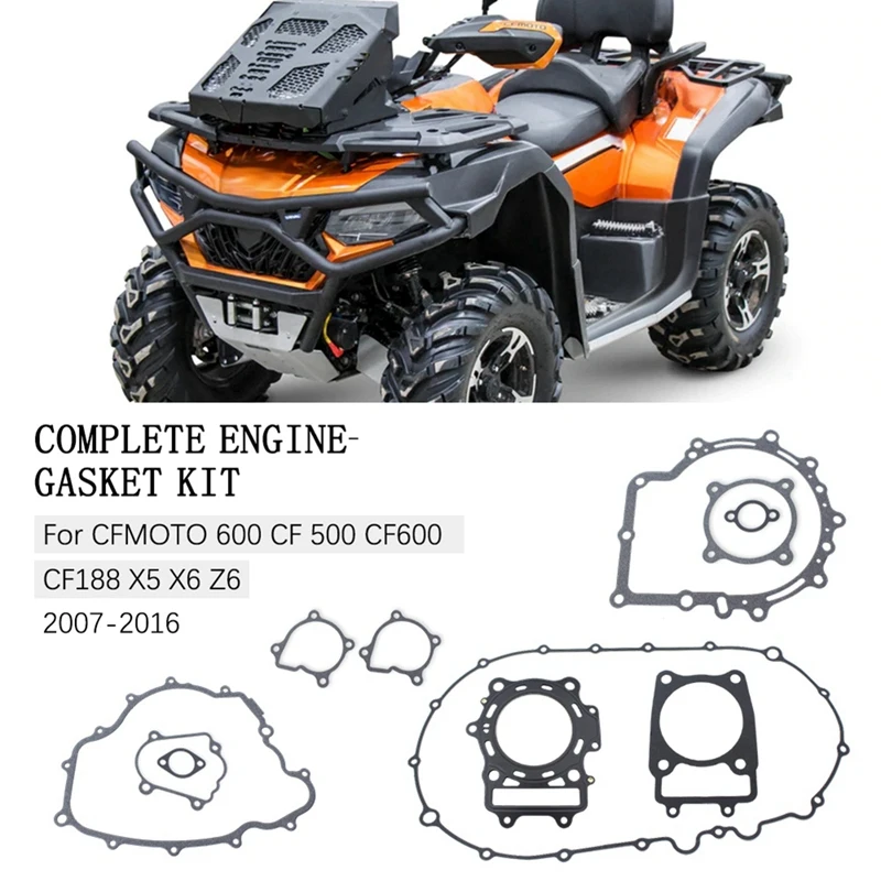 Комплект прокладок двигателя вездеходного автомобиля для CFMOTO 600 CF500 CF600 CF188 X5 X6 Z6 2007-2016, аксессуары для двигателя ATV
Комплект прокладок двигателя вездеходного автомобиля для CFMOTO 600 CF500 CF600 CF188 X5 X6 Z6 2007-2016, аксессуары для двигателя ATV