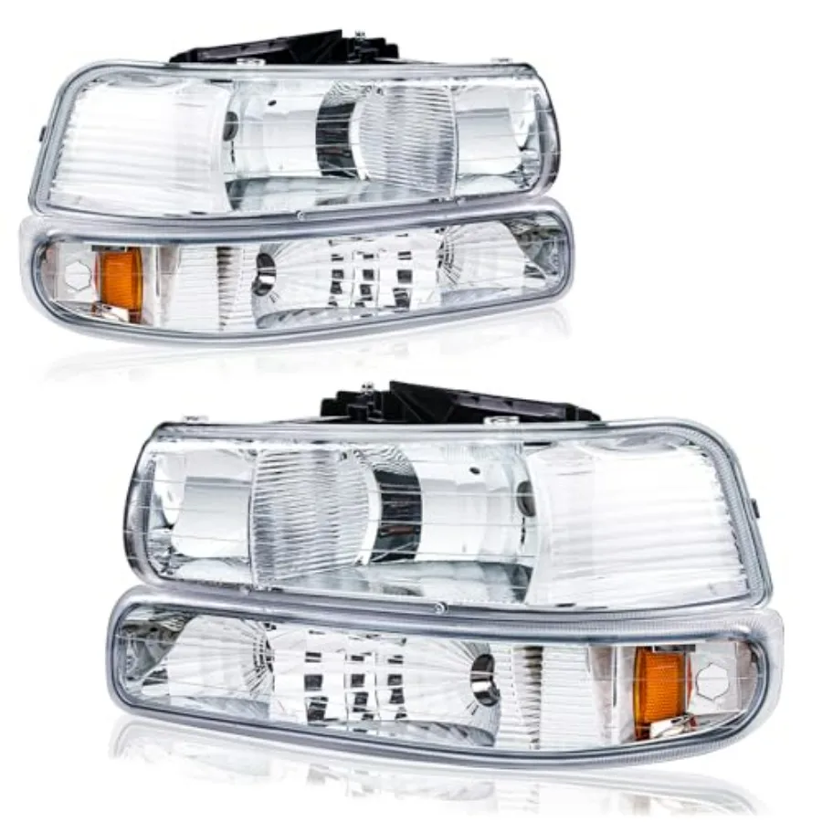 Headlights Assembly for 1999-2002 Chevy Silverado 1500 2500 1500HD 2500HD 3500/2000-2006 Tahoe Suburban 1500 2500 with Amber Re
Headlights Assembly for 1999-2002 Chevy Silverado 1500 2500 1500HD 2500HD 3500/2000-2006 Tahoe Suburban 1500 2500 with Amber Re
