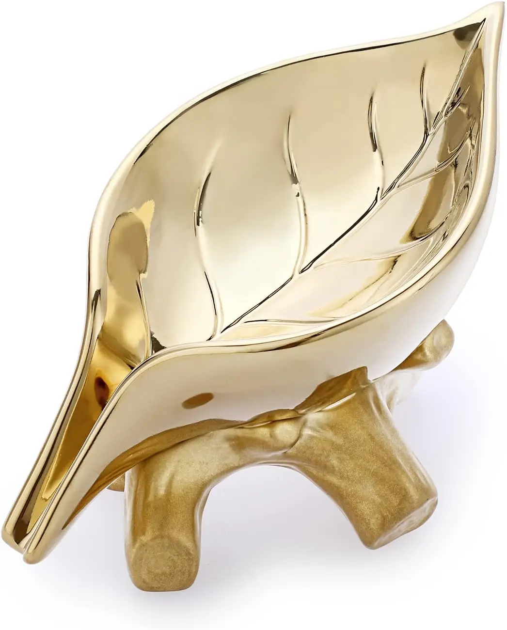 Ceramic Soap Dish Holder Self Draining, Unique Waterfall Leaf Shape Decorative Tray for Bathroom Shower Tabletop
Ceramic Soap Dish Holder Self Draining, Unique Waterfall Leaf Shape Decorative Tray for Bathroom Shower Tabletop