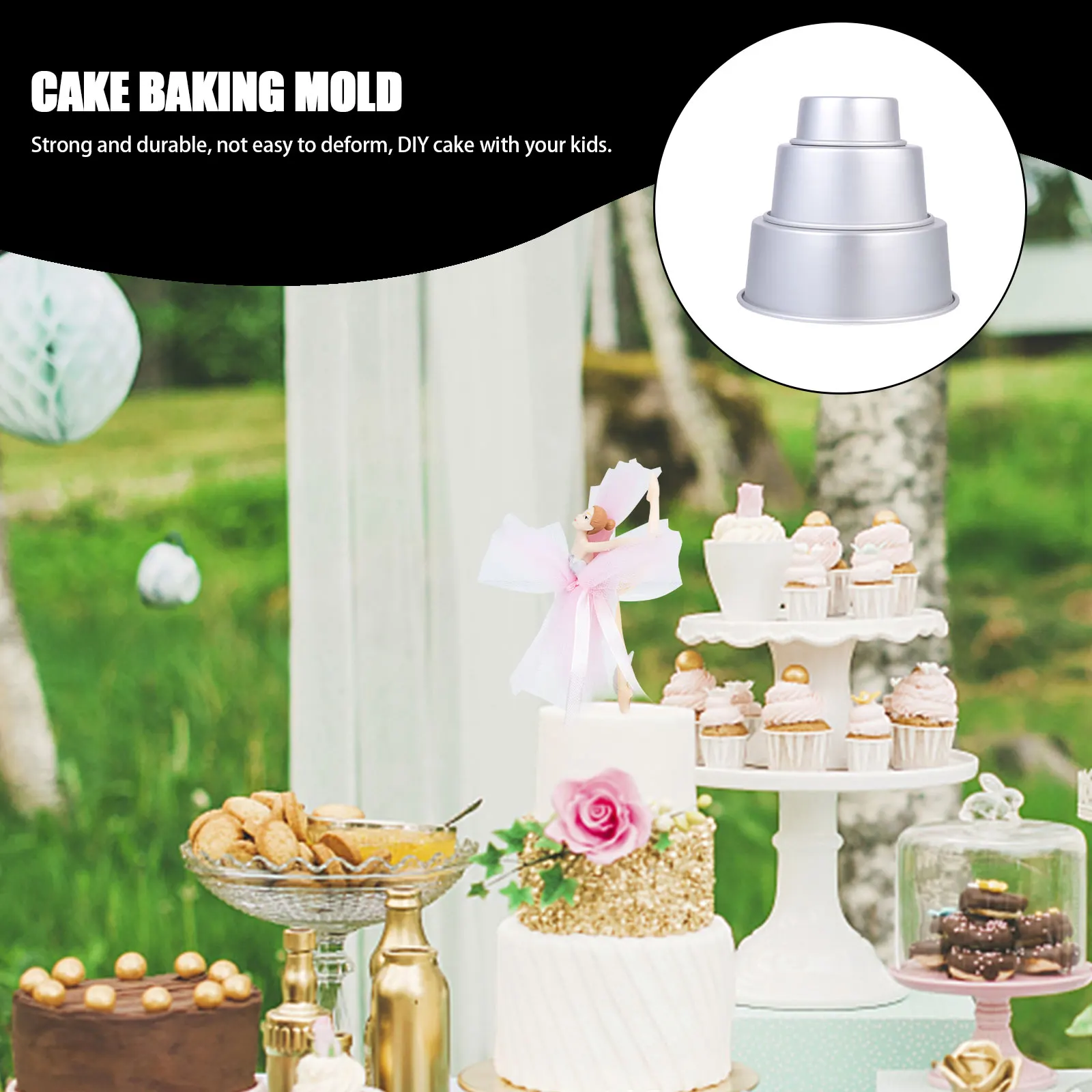 3Pcs Simple Design Round Cake Baking Mold NonSticky Mousse Mold Deep Dessert Baking Supplies
3Pcs Simple Design Round Cake Baking Mold NonSticky Mousse Mold Deep Dessert Baking Supplies