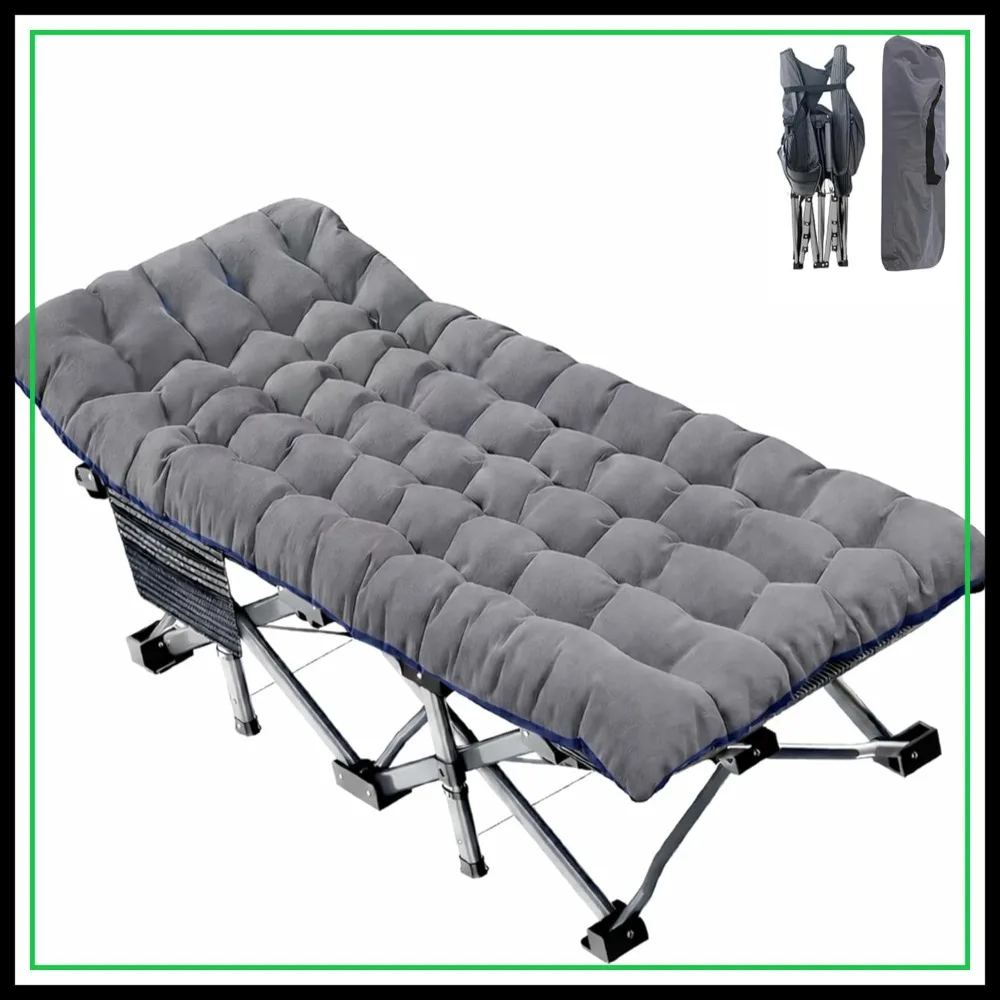 XXL Camping Cot for Adults, Oversized 78"x32" Folding Bed, 900LBS Capacity, Portable with Mattress Pad
XXL Camping Cot for Adults, Oversized 78"x32" Folding Bed, 900LBS Capacity, Portable with Mattress Pad
