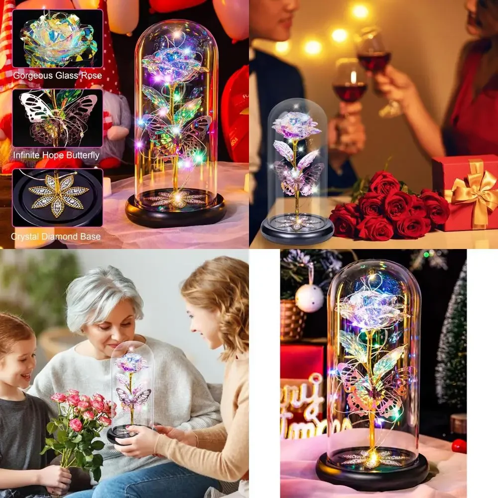 Рождественские подарки с розами для женщин, женский подарок на Рождество Galaxy Glass Rose Flower Forever Eternal Crystal Light Up Roses in Gla
Рождественские подарки с розами для женщин, женский подарок на Рождество Galaxy Glass Rose Flower Forever Eternal Crystal Light Up Roses in Gla