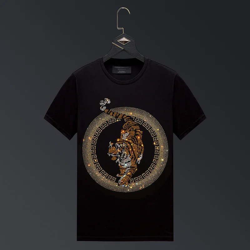 2023 Tiger Rhinestones Mens T Shirts Streetwear Fashion Man Clothes Slim Modal Cotton O Neck Short Sleeve T-shirts Plus Size 6XL
2023 Tiger Rhinestones Mens T Shirts Streetwear Fashion Man Clothes Slim Modal Cotton O Neck Short Sleeve T-shirts Plus Size 6XL