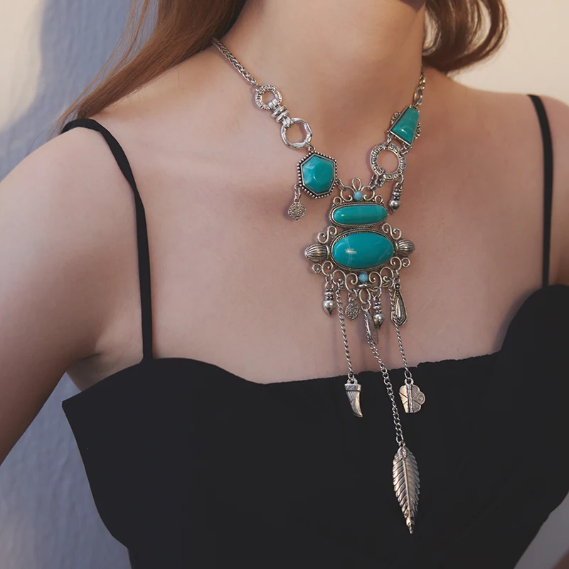 Bohemian Vintage Tassel Exotic Necklace Old Personality Ethnic Style Geometry Ethnic Style Necklace
Bohemian Vintage Tassel Exotic Necklace Old Personality Ethnic Style Geometry Ethnic Style Necklace