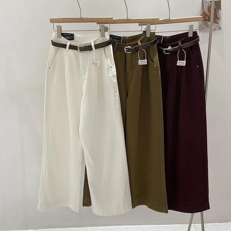 Fall 2024 Women's High Waist Straight Leg Jeans Casual Draped Slimming Long Pants Korean Style Versatile Floor-Length Trousers
Fall 2024 Women's High Waist Straight Leg Jeans Casual Draped Slimming Long Pants Korean Style Versatile Floor-Length Trousers