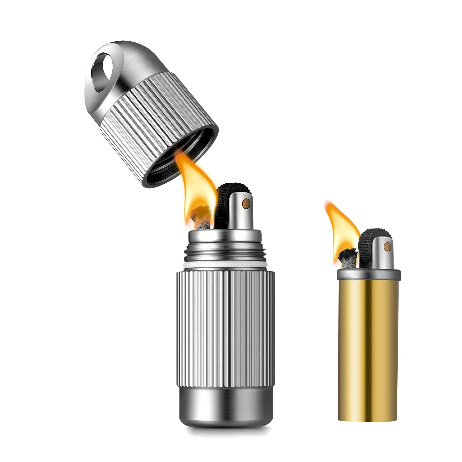 Peanut Mini Titanium Waterproof Refillable Kerosenes Lighter Small Survival Lighter Keychain Pill Holder for Outdoor Camping EDC
Peanut Mini Titanium Waterproof Refillable Kerosenes Lighter Small Survival Lighter Keychain Pill Holder for Outdoor Camping EDC