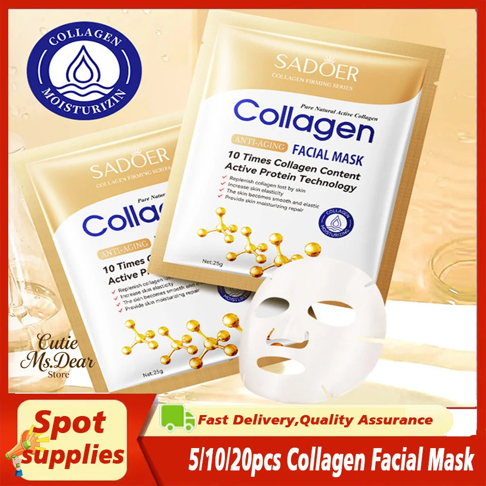 5/10/20pcs Hyaluronic Acid Collagen Face Mask Skincare Treatment Face Masks Fade Fine Lines Firming Skin Care Beauty Facial Mask
5/10/20pcs Hyaluronic Acid Collagen Face Mask Skincare Treatment Face Masks Fade Fine Lines Firming Skin Care Beauty Facial Mask