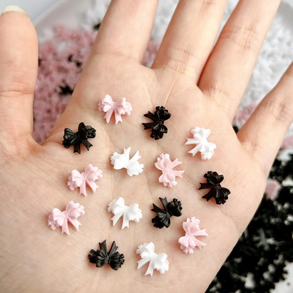 3D Resin Ribbon Bow Nail Art Decoration Accessories Sweet 3-Color Mixed Bow Nail Charms Supplies For Manicure Hanmade DIY
3D Resin Ribbon Bow Nail Art Decoration Accessories Sweet 3-Color Mixed Bow Nail Charms Supplies For Manicure Hanmade DIY