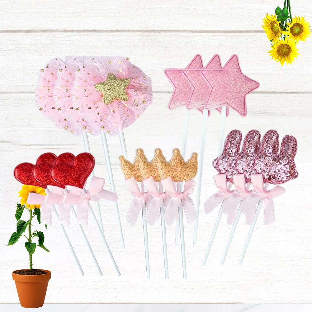 15pcs Toppers Birthday Cartoon Crown Star Bowknot Picks Reusable Creative Cake Decoration Wedding Valentine Party Fruit
15pcs Toppers Birthday Cartoon Crown Star Bowknot Picks Reusable Creative Cake Decoration Wedding Valentine Party Fruit