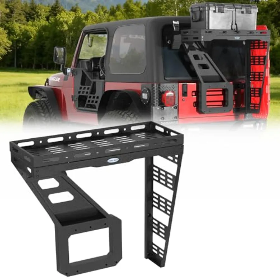 Tailgate Storage Basket Spare Tire Cargo Rack for 1997-2006 Jeep Wrangler TJ Steel Luggage Carrier Tray with Reinforced Tailgat
Tailgate Storage Basket Spare Tire Cargo Rack for 1997-2006 Jeep Wrangler TJ Steel Luggage Carrier Tray with Reinforced Tailgat
